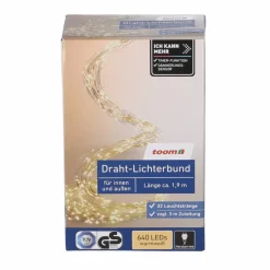 LED-Lichterdraht 640 LEDs warmweiß 190 cm