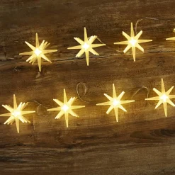 LED-Lichterkette 'Sterne' 10 LEDs batteriebetrieben 135 cm