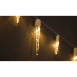 LED-Lichtervorhang Eiszapfen 32 LEDs warmweiß 470 cm