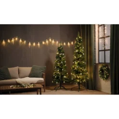LED-Lichtervorhang Eiszapfen 32 LEDs warmweiß 470 cm