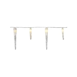 LED-Lichtervorhang Eiszapfen 32 LEDs warmweiß 470 cm