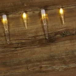 LED-Lichtervorhang Eiszapfen 32 LEDs warmweiß 470 cm