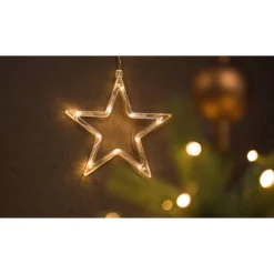 LED-Lichtervorhang 'Stern' 84 LEDs warmweiß 120 cm