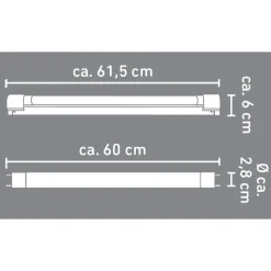 LED-Lichtleiste weiß 9 W G13 990 lm 61,5 cm