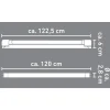 LED-Lichtleiste weiß 18 W G13 1980 lm 122,5 cm