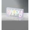 LED-Neon Schriftzug 'Happy' Kunststoff USBA-Stecker mit Schalter 23 x 12,7 x 4 cm