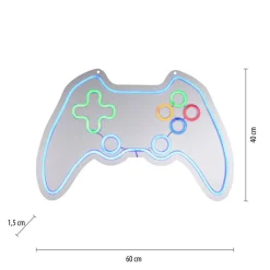 LED-Neon-Bild 'Gamer' mehrfarbig 60 x 40 x 1,5 cm