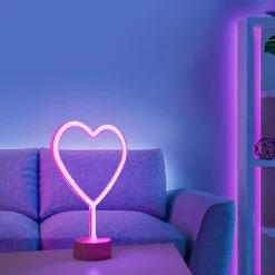 LED-Neon-Bild 'Herz' mehrfarbig 20 x 30 x 8,5 cm