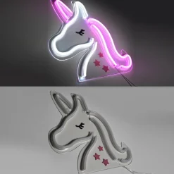 LED-Neon-Bild 'Unicorn' mehrfarbig 33 x 33 x 1,8 cm