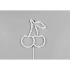 LED-Neon-Wandleuchte 'Cerise' transparent 19,5 x 22 x 1,6 cm