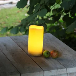 LED-Outdoor-Kerze Box 'Media' 10,5 x 10,5 x 21 cm inklusive Fernbedienung