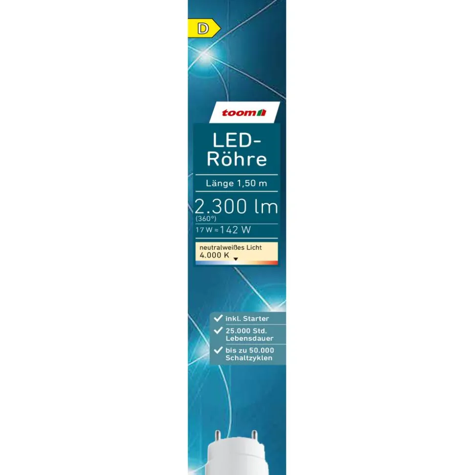 LED-Röhre 150 cm, G13 17 W 2300 lm neutralweiß 4000K