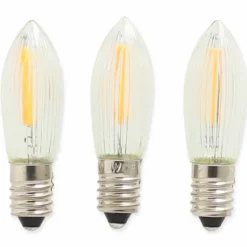 LED-Riffelkerzen E10 0,2 W 34 V 3 Stück