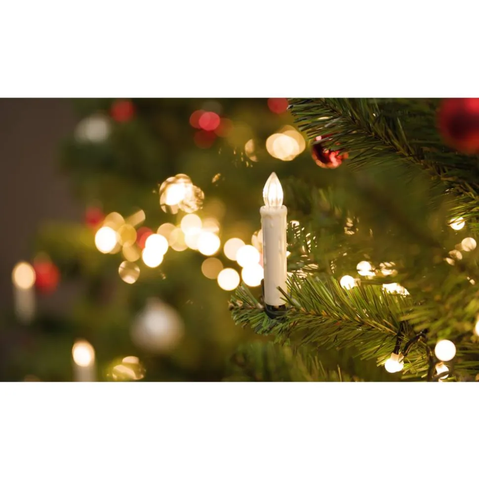 LED-Schaftkerzen 10 LEDs warmweiß Ø 1,7 x 10,5 cm 10 Stück