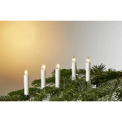 LED-Schaftkerzen-Erweiterungs-Set 5 LEDs warmweiß Ø 1,7 x 10,5 cm 5 Stück