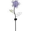 LED-Solar-Dekoleuchte 'Blume' neon blau 87 cm