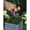 LED-Solarfackel-Set 4-teilig, schwarz/orange