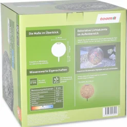 LED-Solarkugel 'Antik' goldfarben Ø 30 cm