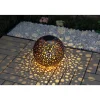 LED-Solarkugel 'Lochmuster' Ø 20 cm