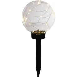 LED-Solarkugel transparent Ø 20 x 54,5 cm