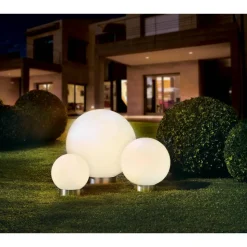 LED-Solarkugel 'Marla' weiß Ø 20 cm