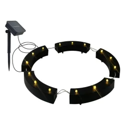 LED-Solar-Leuchtring für Blumentopf schwarz Ø 30 cm