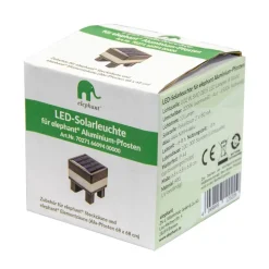 LED-Solar-Pfostenleuchte Kunststoff anthrazit 6,8 x 6,8, x 6,8 cm