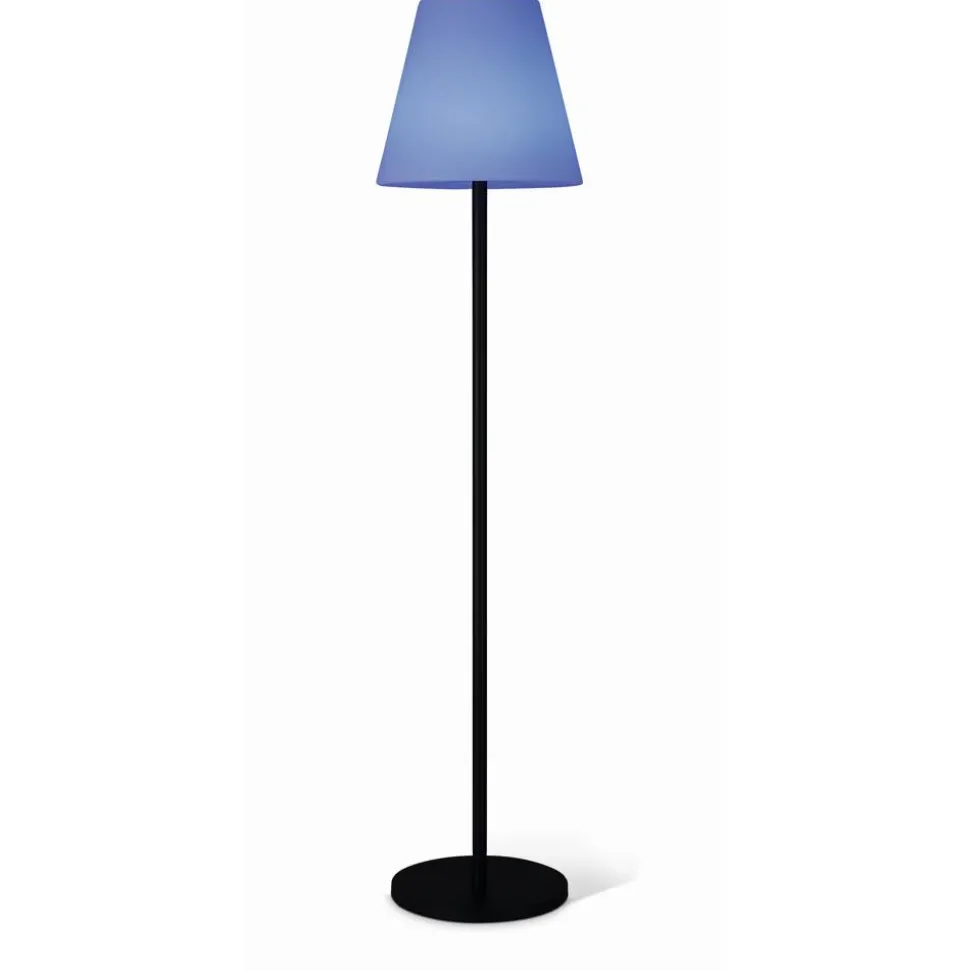 LED-Solar-Stehleuchte RGB Edelstahl schwarz Ø 34,5 x 150 cm