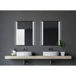 LED-Spiegel 'Black Stark' 80 x 60 cm
