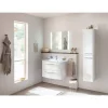 LED-Spiegel 'Brillant Light' aluminiumfarben 80 x 68