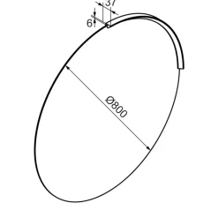 LED-Spiegel 'Moon' Ø 80 cm