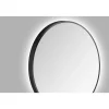 LED-Spiegel 'Silver Barbier' schwarz Ø 80 cm