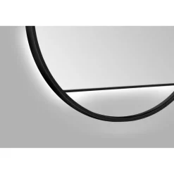 LED-Spiegel 'Silver Cosmos' schwarz Ø 80 cm