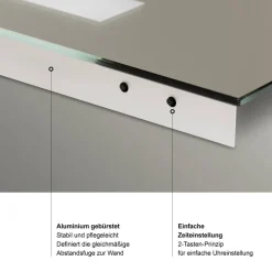 LED-Spiegel 'Silver Elegance' 120 x 60 cm