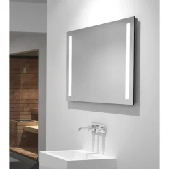LED-Spiegel 'Silver Stream' 80 x 60 cm