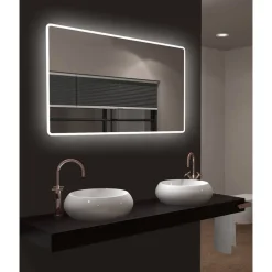LED-Spiegel 'Silver Sunshine' 120 x 70 cm