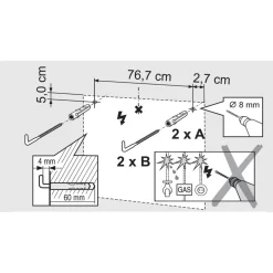 LED-Spiegelschrank 'Ancona' weiß Hochglanz 82,5 x 69,1 x 25 cm