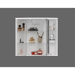 LED-Spiegelschrank 'Binz' weiß Hochglanz 67,5 x 60 x 22 cm