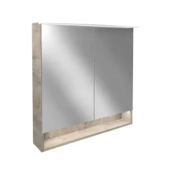 LED-Spiegelschrank 'B.Style' braun 80 x 81,2 x 15,3 cm