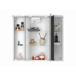 LED-Spiegelschrank 'Doro' weiß Hochglanz 67,4 x 60 x 22 cm
