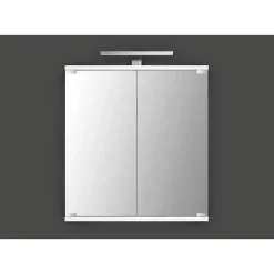 LED-Spiegelschrank 'KandiLED' weiß Hochglanz 60 x 70,2 x 19,4 cm