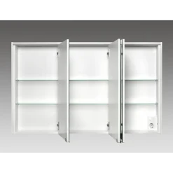 LED-Spiegelschrank 'KHX' weiß Hochglanz 120,4 x 74 x 14,2 cm