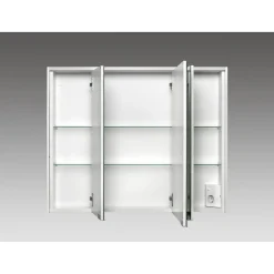 LED-Spiegelschrank 'KHX' weiß matt 90,4 x 74 x 14,2 cm