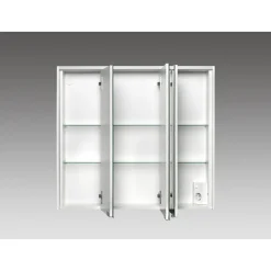 LED-Spiegelschrank 'KHX' weiß Hochglanz 80,4 x 74 x 14,2 cm