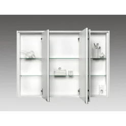 LED-Spiegelschrank 'KHX' weiß Hochglanz 100,4 x 74 x 14,2 cm