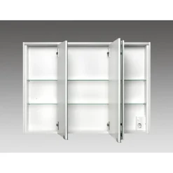 LED-Spiegelschrank 'KHX' weiß Hochglanz 100,4 x 74 x 14,2 cm