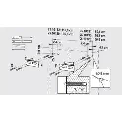 LED-Spiegelschrank 'KHX' weiß matt 80,4 x 74 x 14,2 cm
