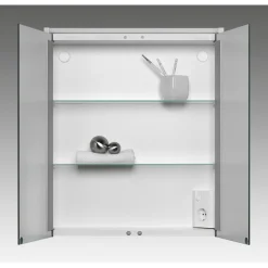LED-Spiegelschrank 'Nelma' weiß Hochglanz 54 x 63 x 15 cm