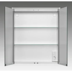LED-Spiegelschrank 'Nelma' weiß Hochglanz 54 x 63 x 15 cm
