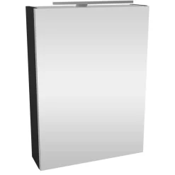 LED-Spiegelschrank 'SBC' anthrazit 50 x 68 x 15,3 cm rechts